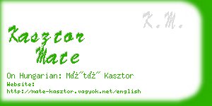 kasztor mate business card